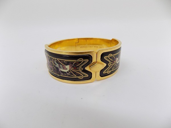【美品】MICHAELA FREY ミカエラフレイ バングル 花柄 ゴールド G235-S9-1137◎ Michaela FREY WIEN ミカエラフレイ バングル 腕輪