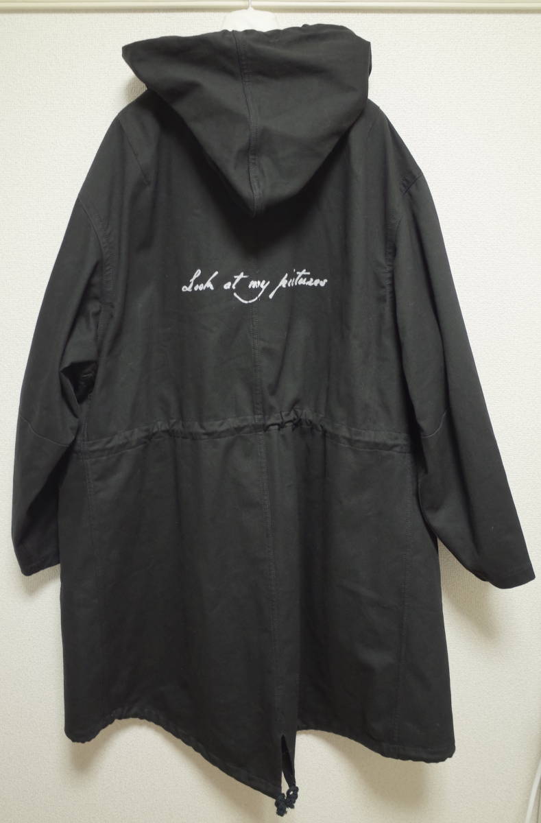 ANN DEMEULEMEESTER モッズコート XXS ブラック 送料無料】ANN DEMEULEMEESTER オーバーサイズモッズコート sizeXXS