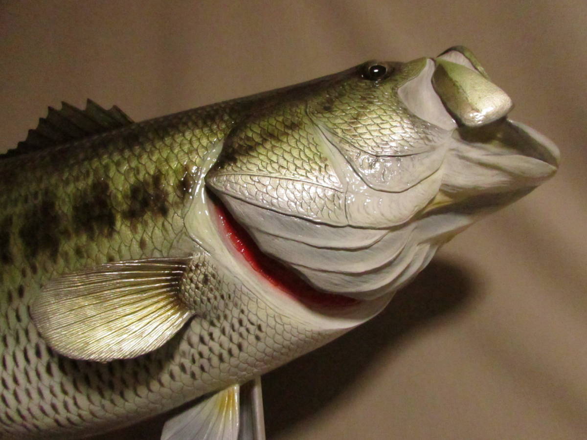 ハンドメイド 62cmブラックバス 釣り フィギュア 魚模型