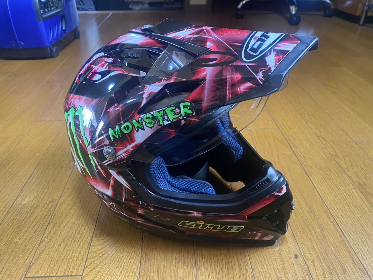 Cirus オフロード オンロード ヘルメット Mサイズ Hjc モンスターエナジー仕様 Monster Hs 910 中古 モタード用 フルフェイス の落札情報詳細 ヤフオク落札価格情報 オークフリー スマートフォン版