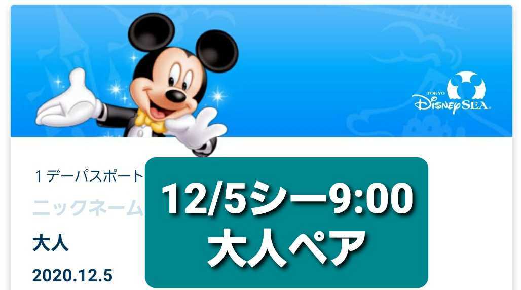 新品 東京ディズニーシー 12月5日 大人ペア チケット ワンデーパスポート 9 00 Tds 土 の落札情報詳細 ヤフオク落札価格情報 オークフリー スマートフォン版
