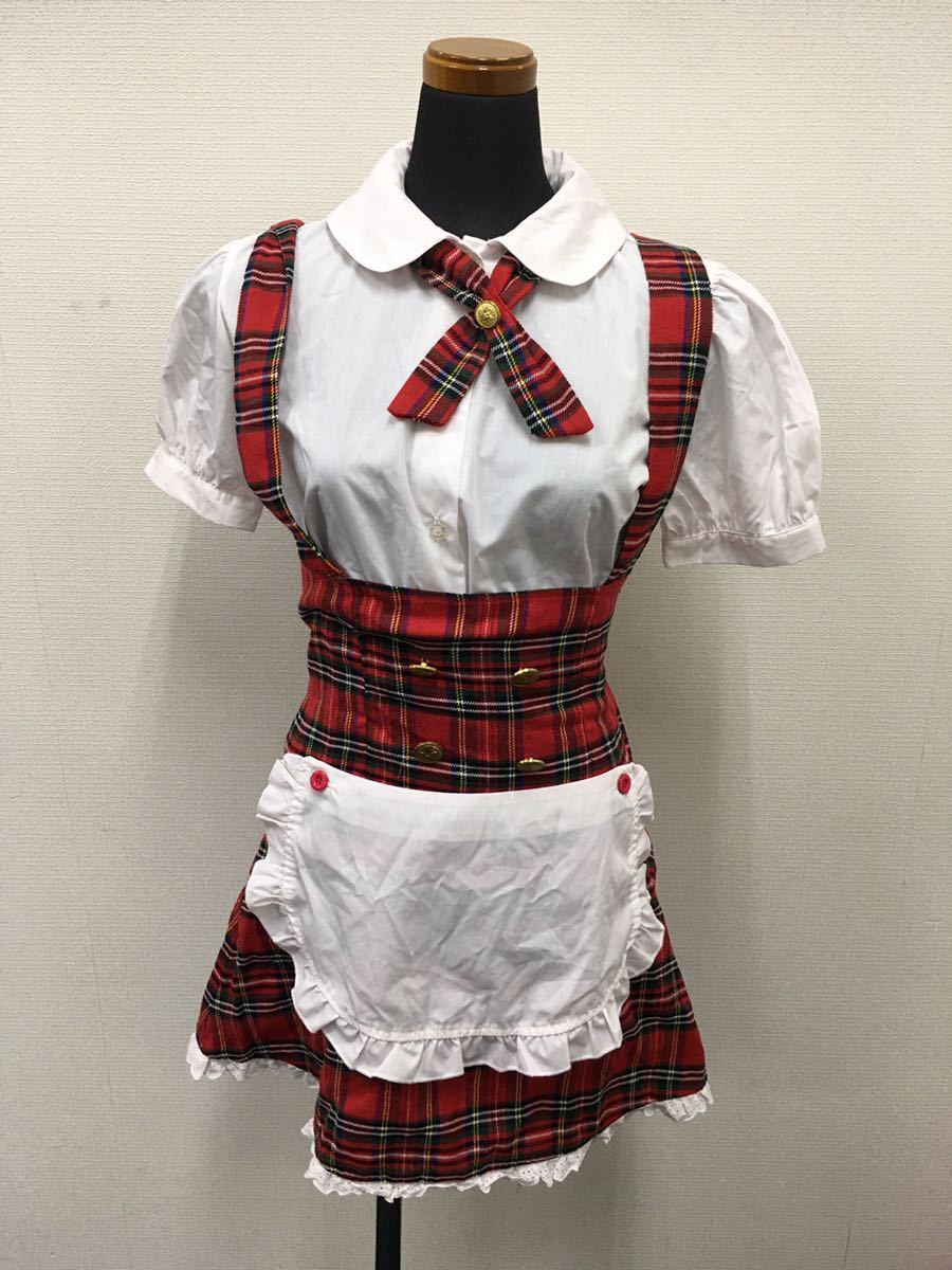 Good Luck グッド ラック レディース メイド服 4点セット コスプレ コスプレ衣装 イベント 出し物等 赤 薄ピンク の落札情報詳細 ヤフオク落札価格情報 オークフリー スマートフォン版