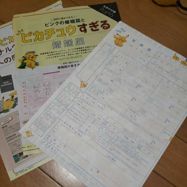 新品 ピカチュウすぎる婚姻届 ゼクシィ 書き方見本付き 令和表記 の落札情報詳細 ヤフオク落札価格情報 オークフリー スマートフォン版