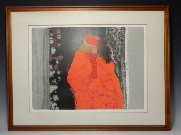 50 Off 人物画 石版画 版画 リトグラフ 作者不詳 絵画 美術品 額装 美術 芸術 版画 Www Solidarite Numerique Fr