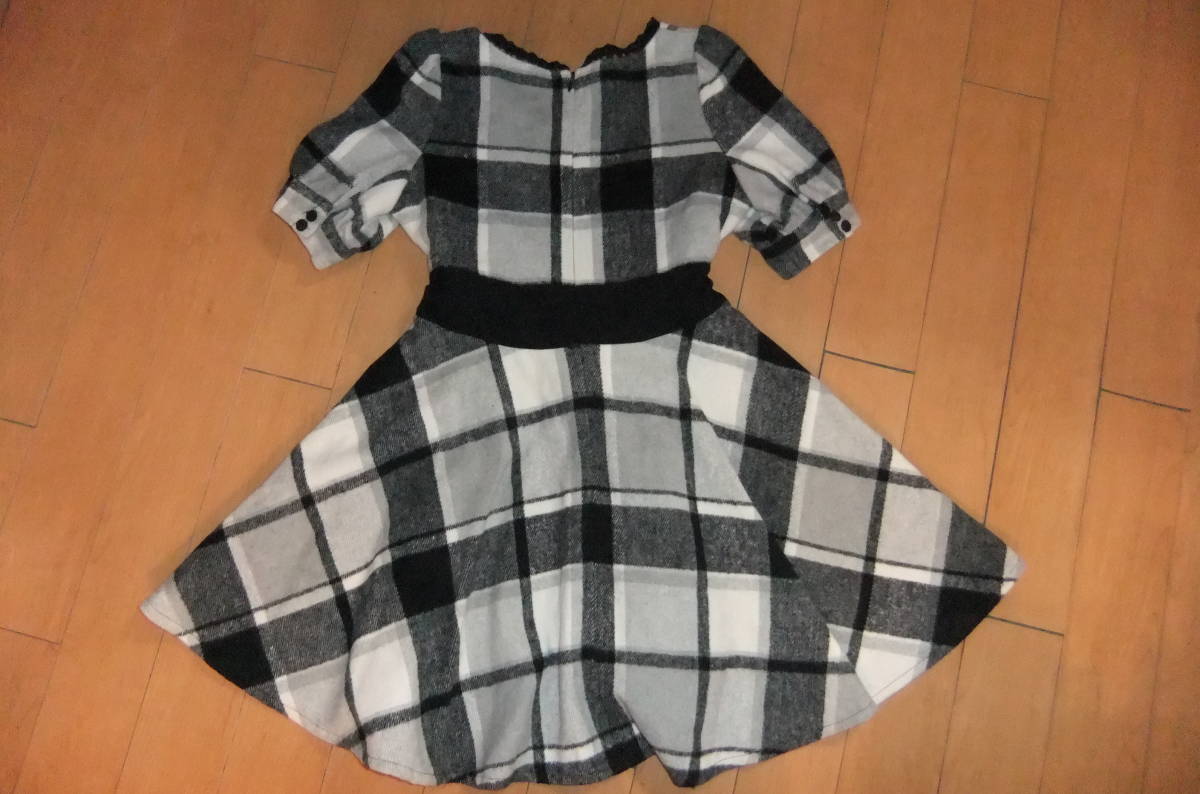Evelyn エブリン リボン ふんわりワンピース 黒ｘグレーｘ白 チェック かわいい ガーリー スイート 甘コーデ の落札情報詳細 ヤフオク落札価格情報 オークフリー スマートフォン版