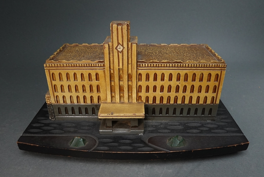 慶應義塾大学校舎モチーフ 卒業記念 オルゴール音確認品 年代物 木製