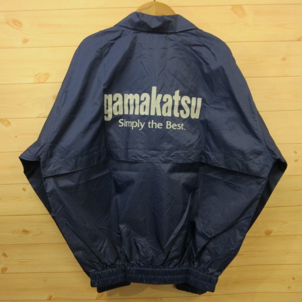 Gamakatsuがまかつ フード付きナイロンジャケット黒✕緑 М Sourcream