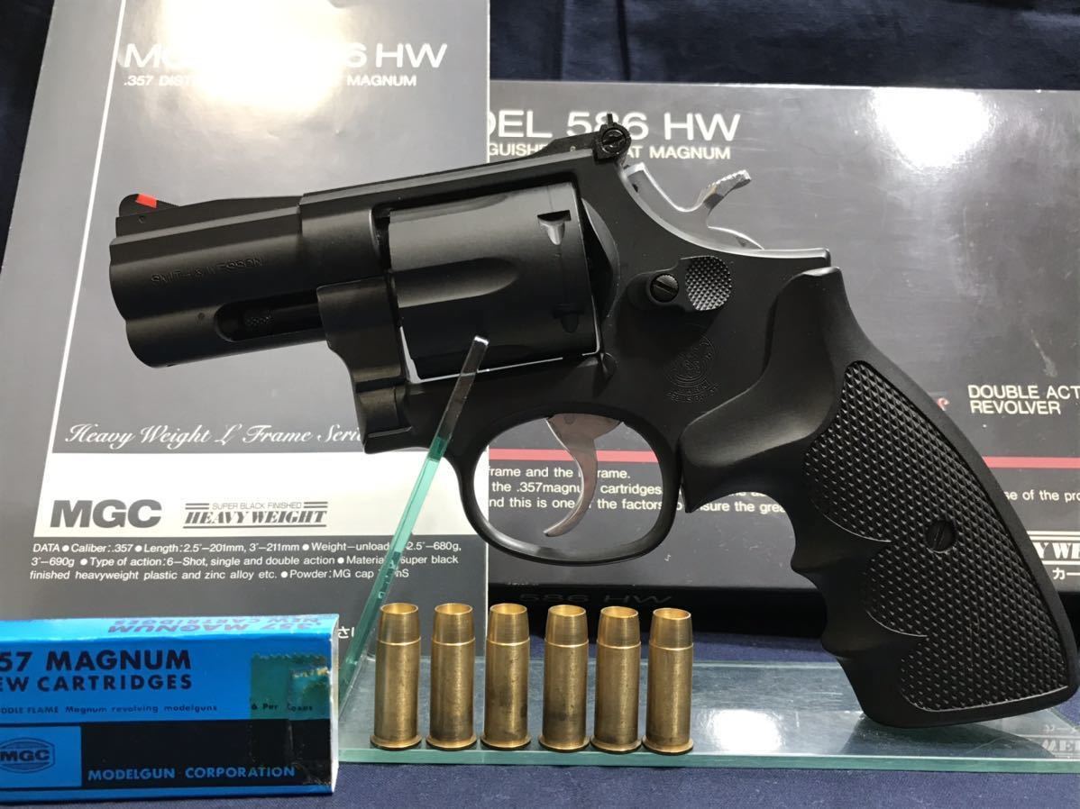 希少品】 美品 MGC S&W M586 2.5インチ HW 発火式モデルガン 未発火