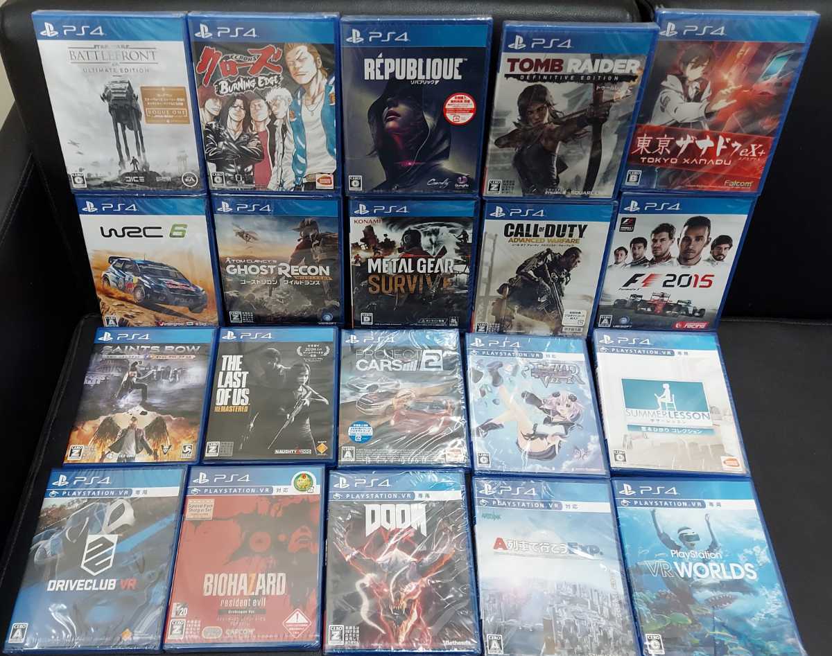 ☆PS4 PSVRソフト20本セット 未開封多数 COD/バイオハザード/トゥーム 