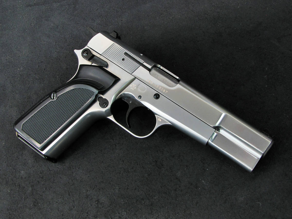 タナカ　F.N. BROWNING HI-POWER Mk-Ⅲ シルバー Browning Hi Power MK III Pistol Replica - Silver – airsoft