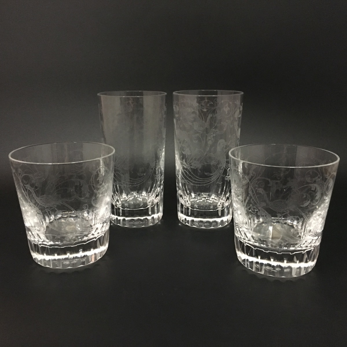 バカラ グラス Baccarat パルメ ロックグラス ロンググラス 鳳凰 孔雀 2種類 2客 4客 おまとめ セット 1000円スタート の落札情報詳細 ヤフオク落札価格情報 オークフリー スマートフォン版