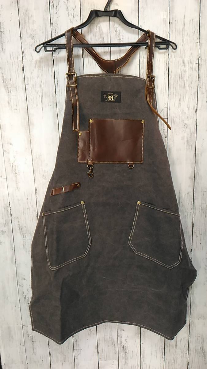 RRL ビンテージ加工　エプロン RRLダブルアールエルビンテージ加工オイルドキャンパスレザー