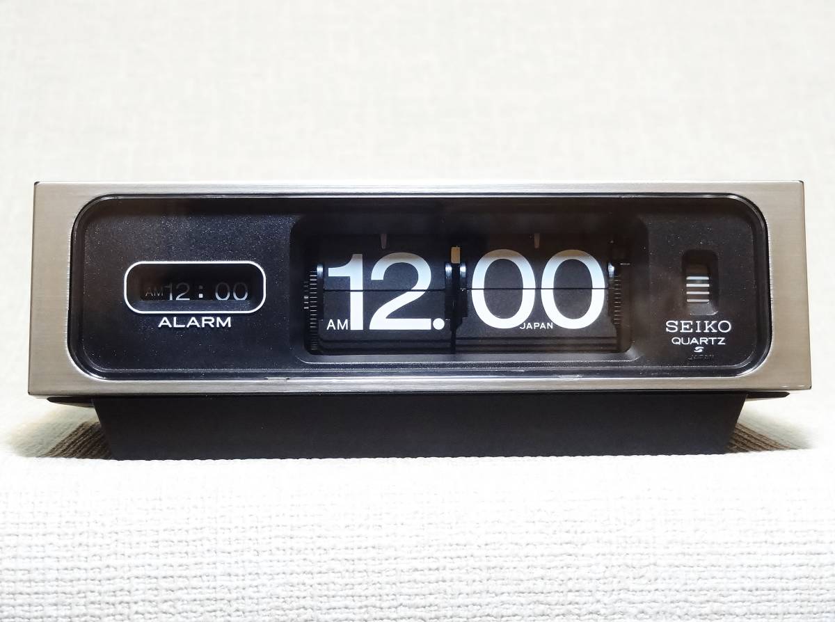 セイコー SEIKO クォーツ パタパタ時計 QN406B【木目調】 動作確認済