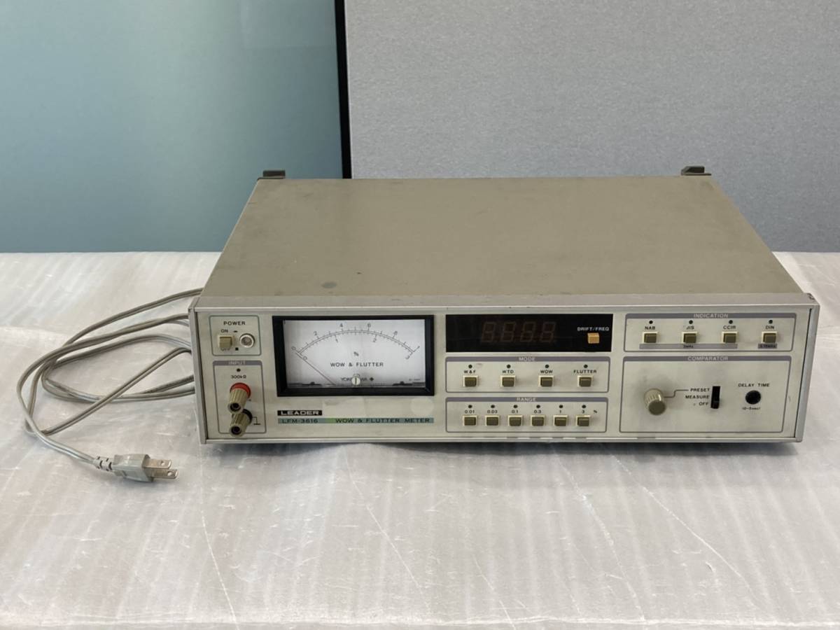 LEADER LFM-3616 WOW & Flutter Meter ジャンク品の落札情報詳細
