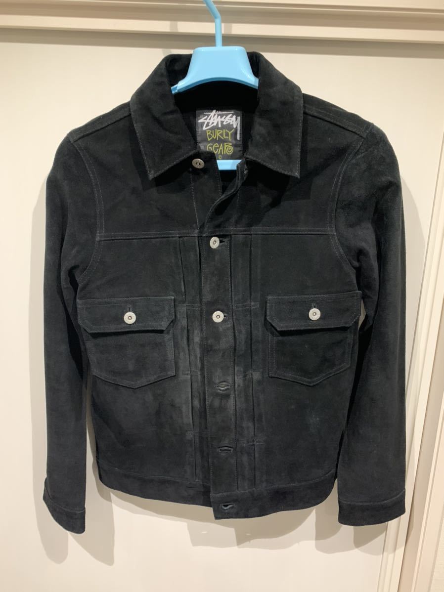 XL】STUSSY スエード トラッカージャケット 2nd type 牛レザー 1990'S