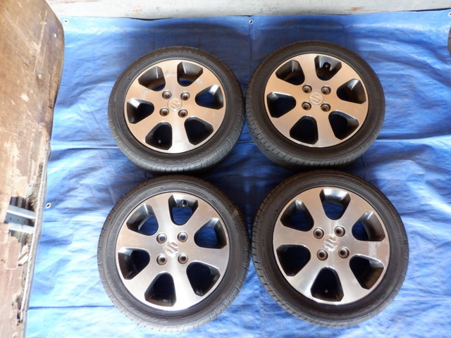スズキ 純正アルミホイール 165/55R14‼️ や*ま様 スズキ 純正14インチ