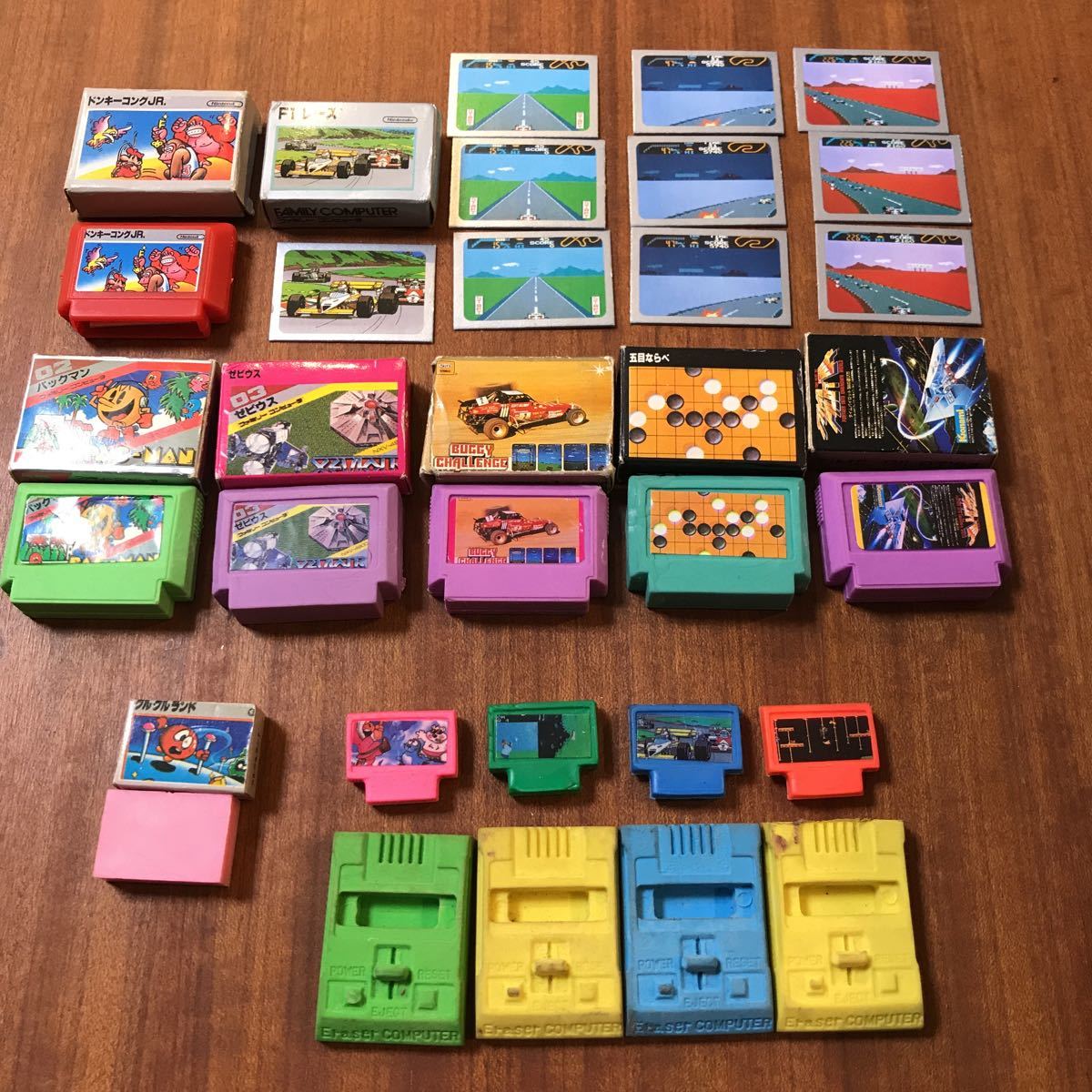 新品】激レア 昭和 ファミコン カセット 消しゴム パックマン ゼビウス