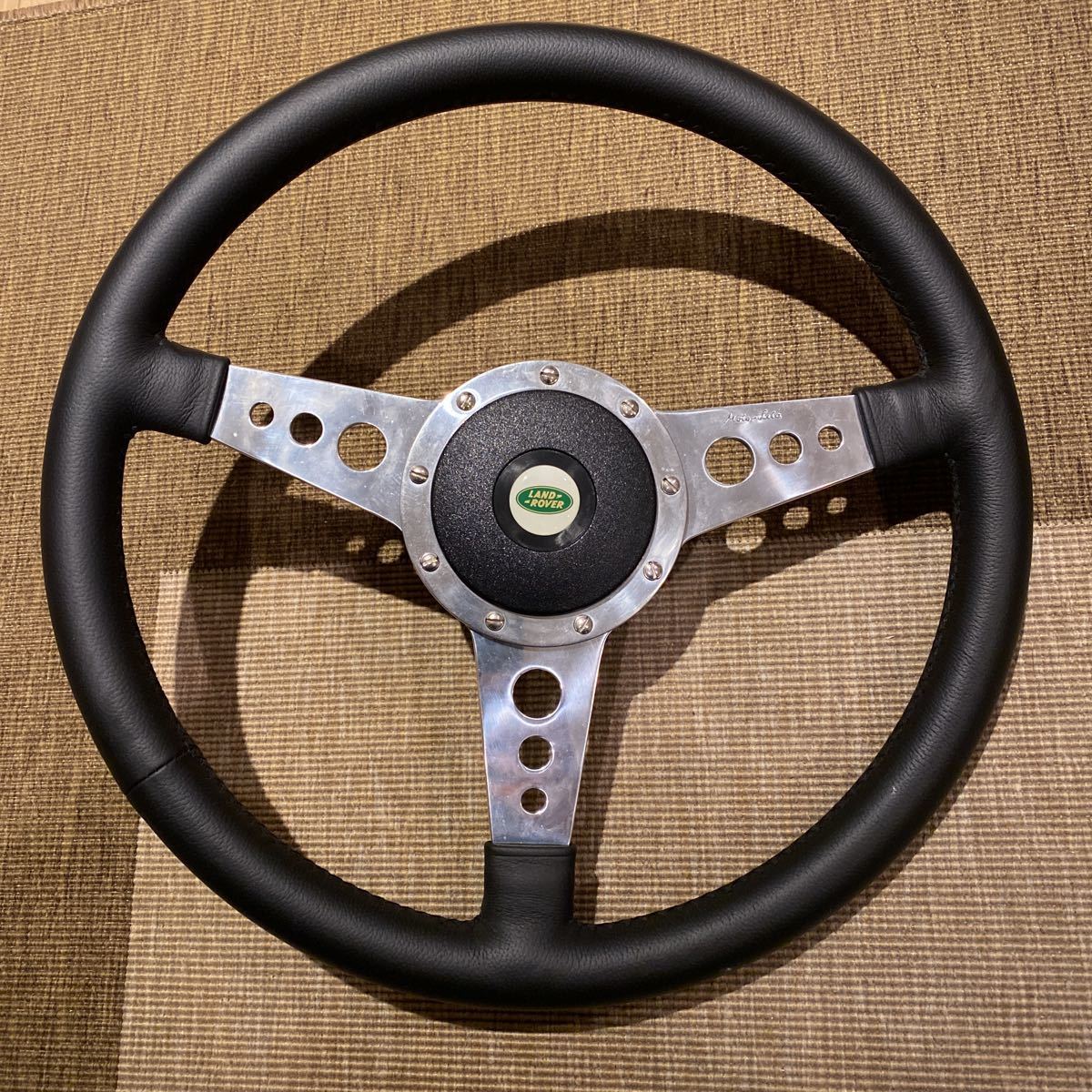 □ Moto-lita モトリタ ウッドステアリング 直径約38cm パーツ 中古