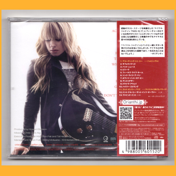 新品】○CD○Orianthi Believe 初回限定 新品未開封 オリアンティ