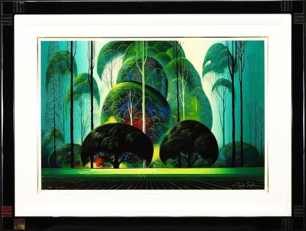 真作】【WISH】アイベン・ロール Eyvind Earle「グリーンフォレスト
