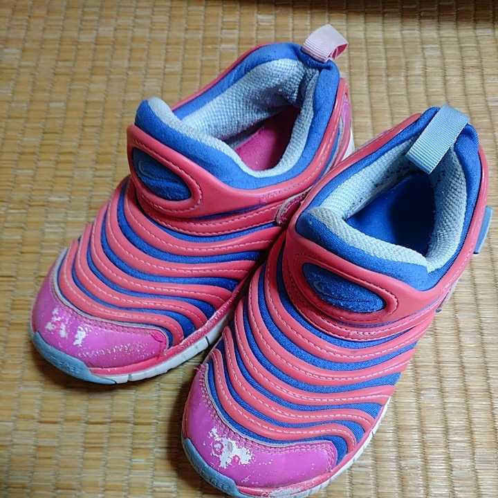 傷や汚れあり ナイキダイナモフリー Nike ダイナモフリー ナイキ サイズ17cm ピンク ブルー 靴 スニーカー ダイナモ の落札情報詳細 ヤフオク落札価格情報 オークフリー スマートフォン版