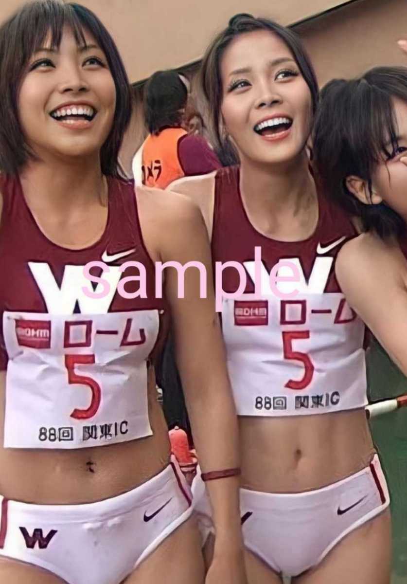 未使用に近い】写真L判 アスリート女子 陸上 躍動 美人 レーシング