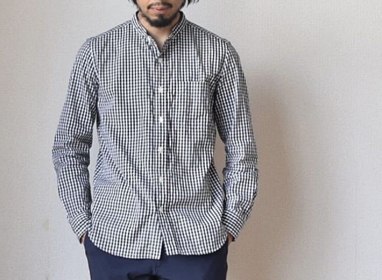 美品✨ サイズ2 ギンガムチェック コモリシャツ COMOLI 希少 試着のみ サイズ2 ギンガムチェック コモリシャツ COMOLI COMOLI