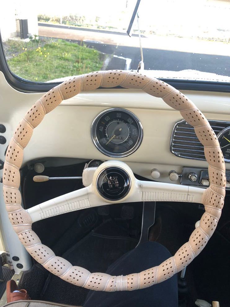 目立った傷や汚れなし】空冷vw 空冷ビートル ステアリングカバー