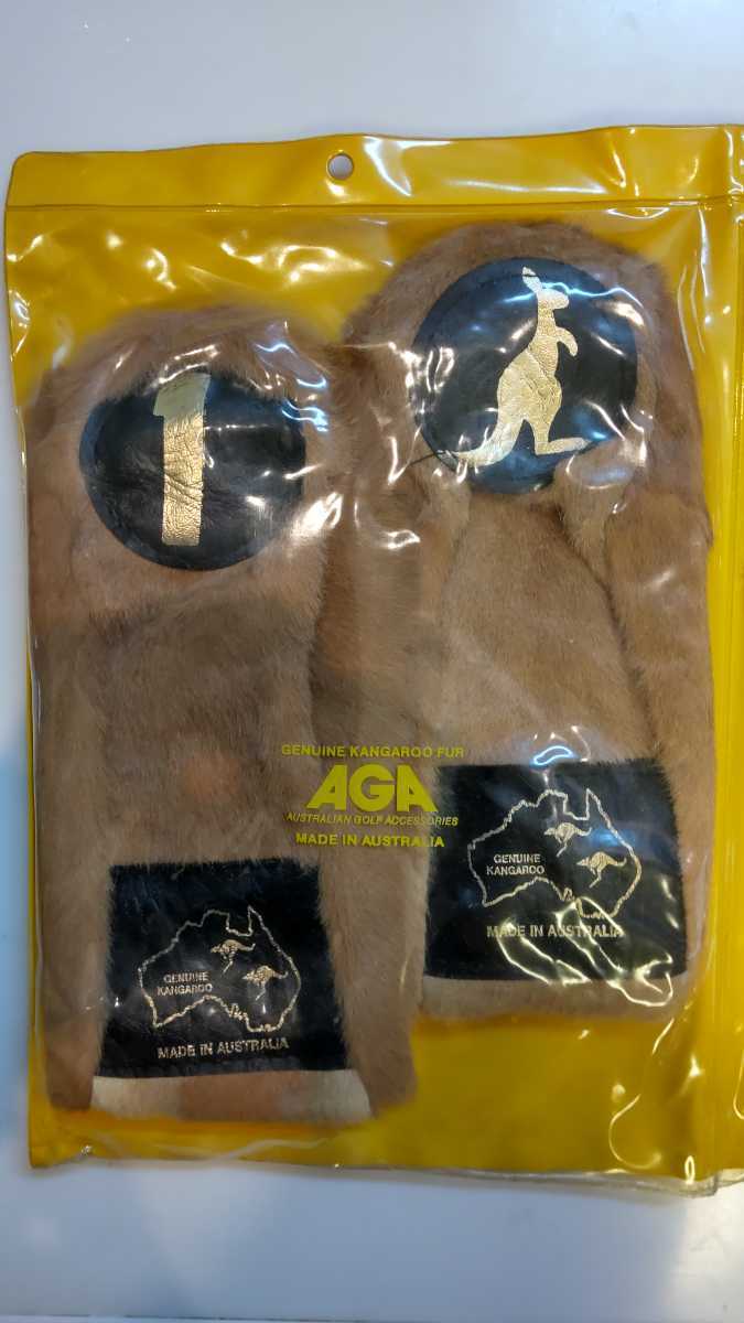 未使用】【送料無料】Genuine Kangaroo Leather カンガルー毛皮ゴルフ 