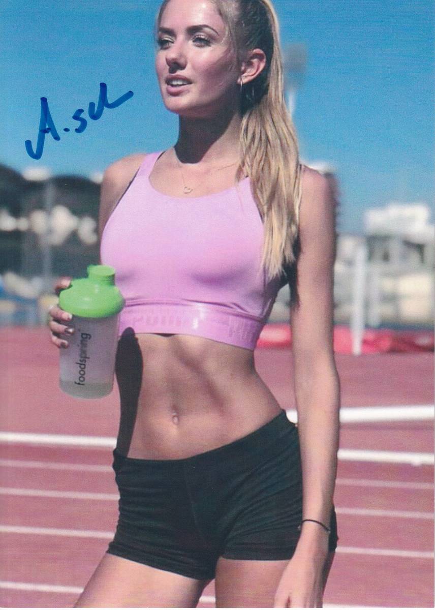 セール中…アリカ・シュミット直筆サイン入り2Lサイズ写真‥ドイツの陸上選手 セール中…アリカ・シュミット直筆サイン入り2Lサイズ写真‥ドイツ