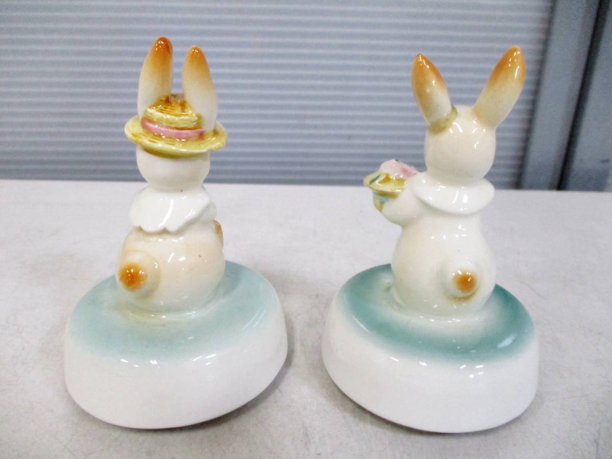目立った傷や汚れなし】かわいい 回転オルゴール FUNKY RABBIT
