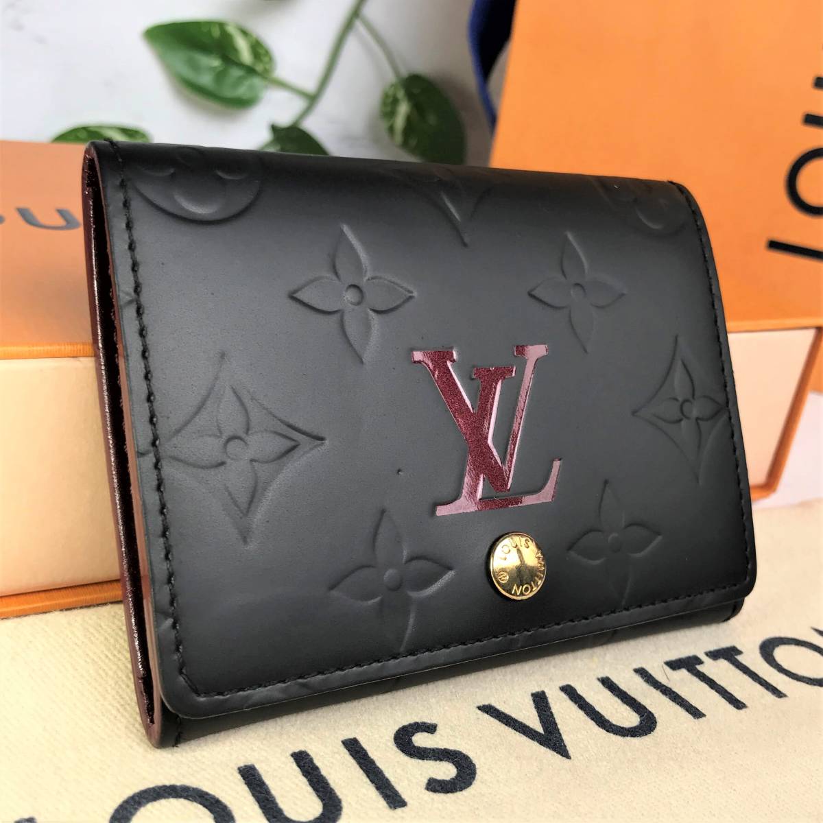Louis Vuitton カードケース イニシャル入りブラウンレザー名刺