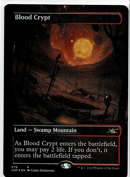 MTG 血の墓所/Blood Crypt DIS 英語版 Foil サインド 送料無料 の落札