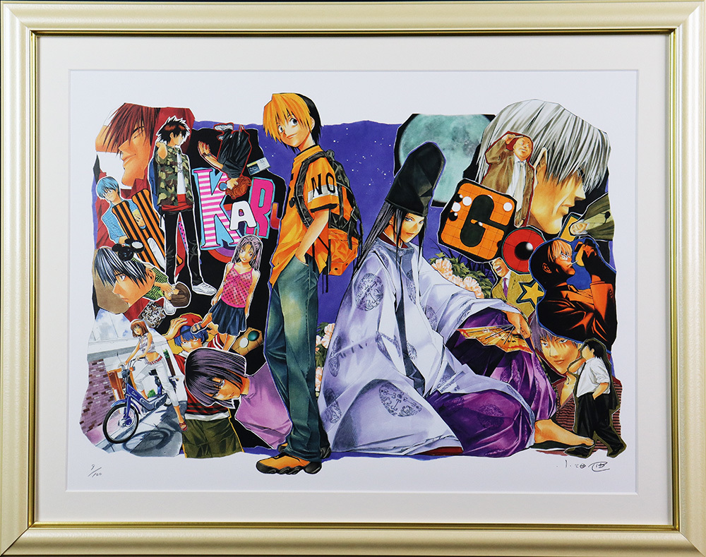 アカギ 福本伸行 直筆サイン入り キャラファイングラフ「月夜のアカギ