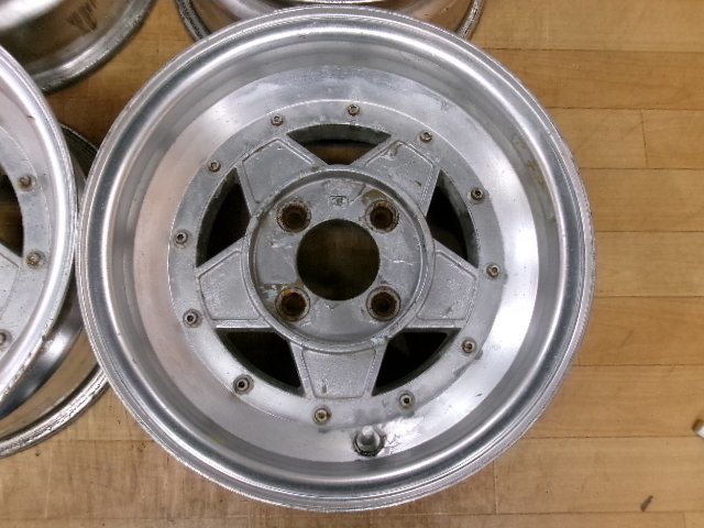 【傷や汚れあり】当時物 深リム SSR FOCUS RACING フォーカスレーシング 3ピース ホイール 4本 4H-114.3 14インチ ...