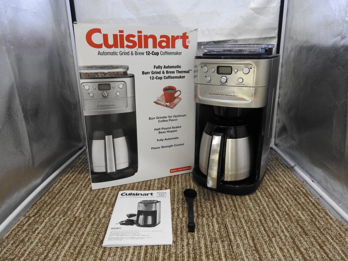 【目立った傷や汚れなし】【2022年製】Cuisinart クイジナート 全自動 コーヒーメーカー タイマー付き全自動DGB900PCJ2