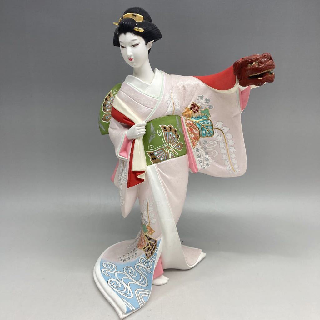 手獅子 紅白 連獅子 日舞小道具 木箱入り