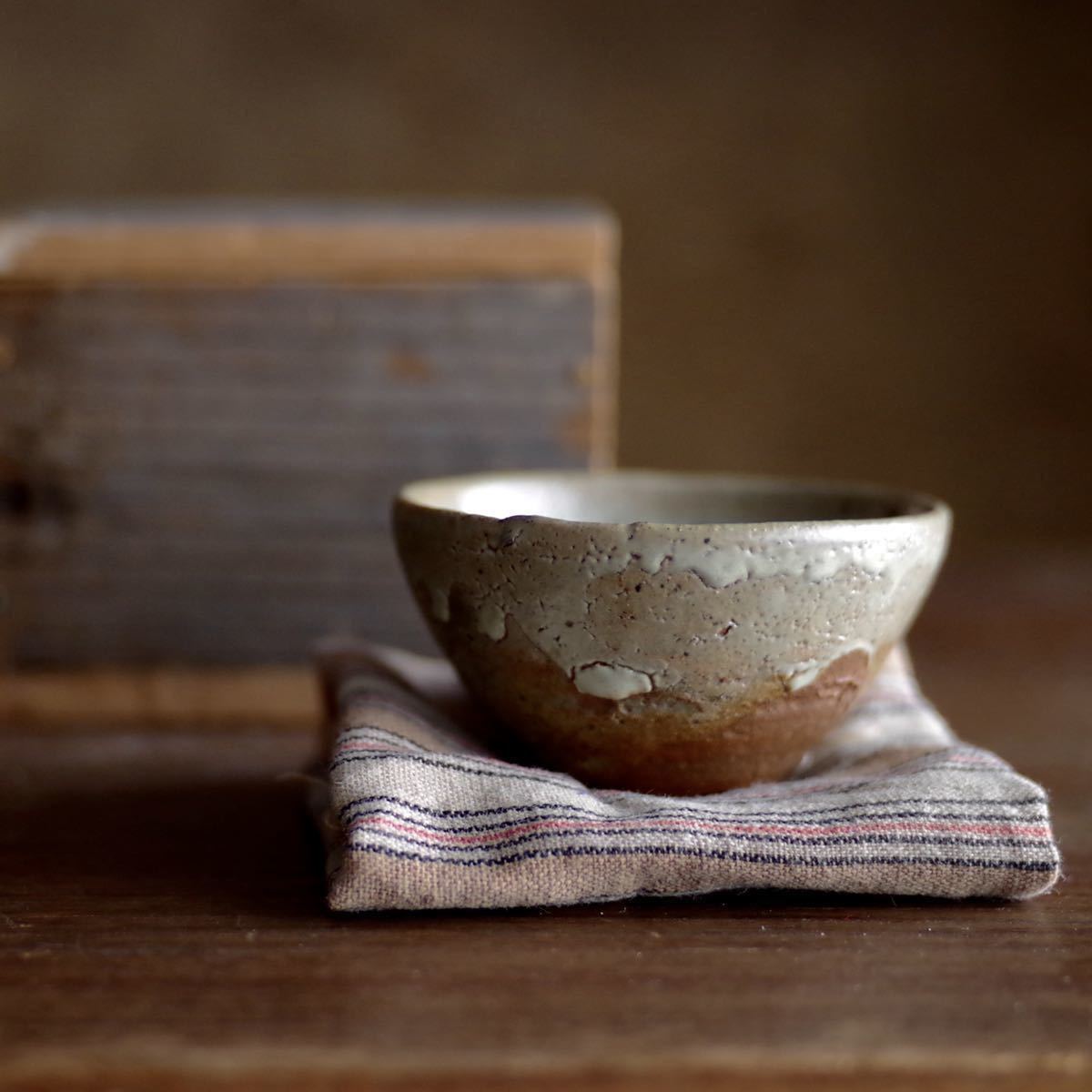 片口古唐津盃 江戸時代 酒器 ぐい呑 箱あり 江戸期 古唐津 酒