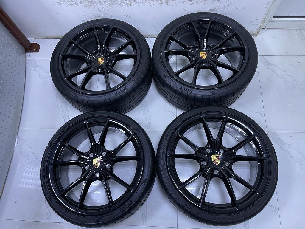 【目立った傷や汚れなし】★美品★ 現行ポルシェ 982 ボクスターS 純正 911ターボ 鍛造ホイール 20インチ 718 ボクスターS