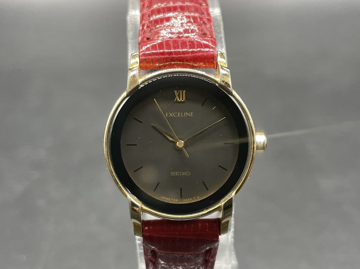 専用です。 セイコー】QZ 7321-0770 エクセリーヌ 黒文字盤 ラウンド