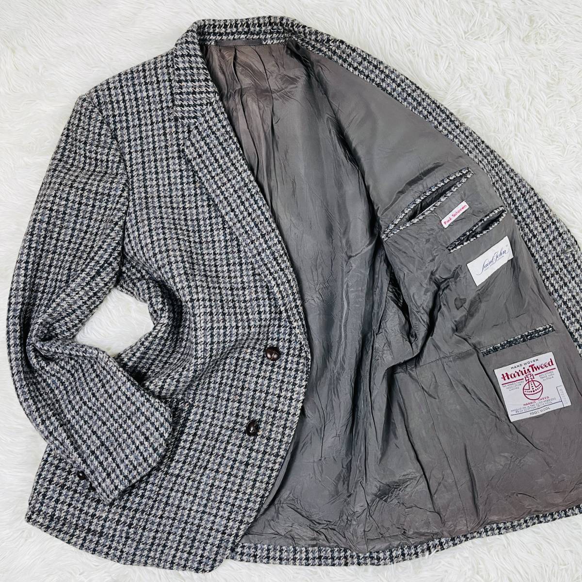 Kent Ave. Harris Tweedテーラードジャケットチェック柄 Kent Ave. Harris Tweedテーラードジャケットチェック柄