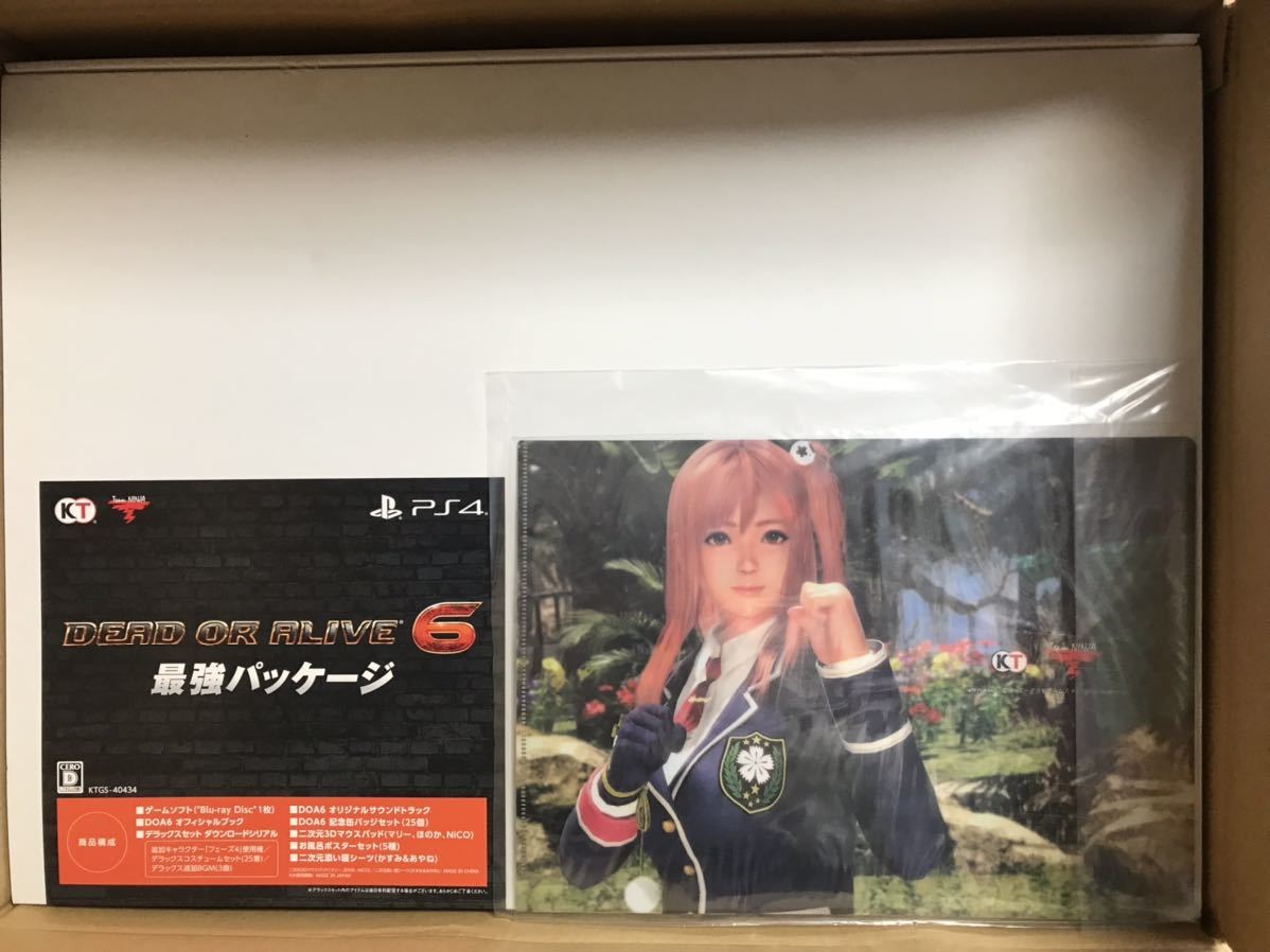 未使用】DEAD OR ALIVE 6 最強パッケージ 初回特典(コスチュームかすみ  