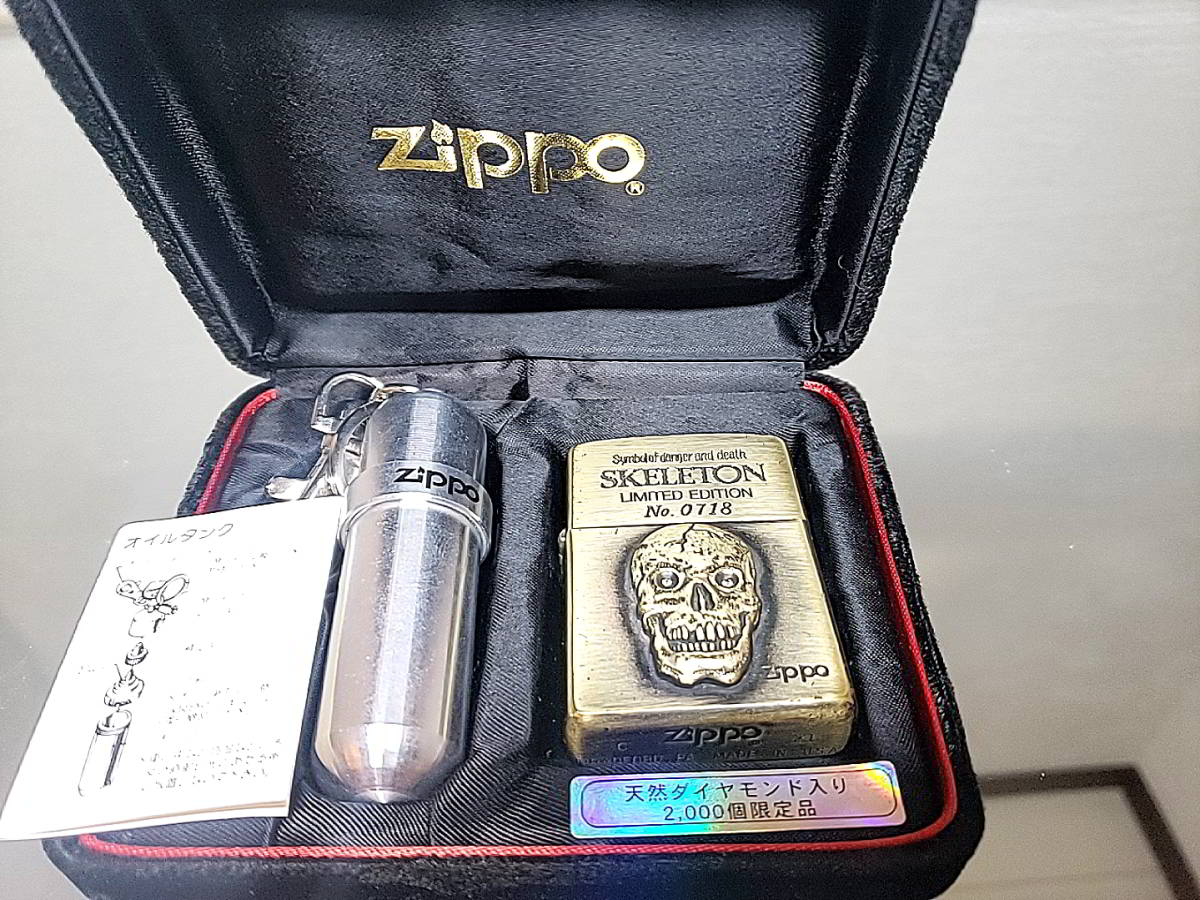 Zippo2000個限定SKELETON天然ダイヤモンド入り 【公式通販】