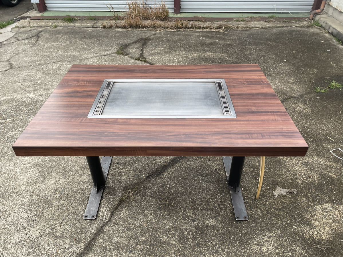 鉄板付きテーブル　LPガス用 鉄板テーブル LPガス用 お店やご自宅、BBQなどに！
