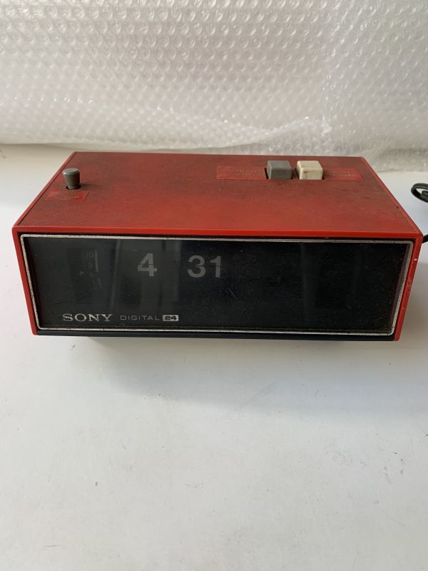 【中古】1E88 SONY ソニー DIGITAL 24 8RC29 デジタル クロック ラジオ 時計 パタパタ 昭和 レトロ コレクション