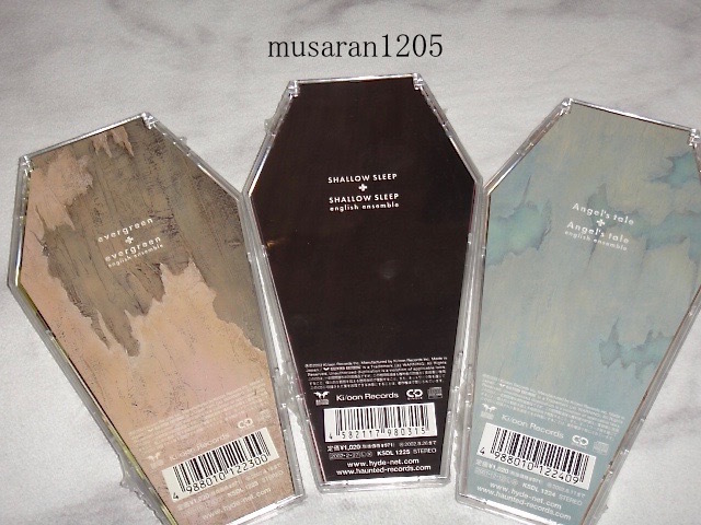 未使用】HYDE/初回棺桶仕様3種類CD/L'Arc-en-Ciel/VAMPS/evergreen+