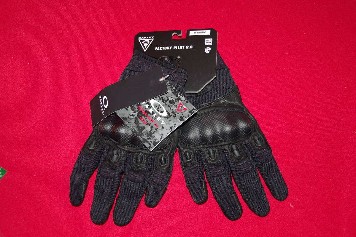 未使用】新品！実物！Black！【OAKLEY FACTORY PILOT 2.0 GLOVE (M
