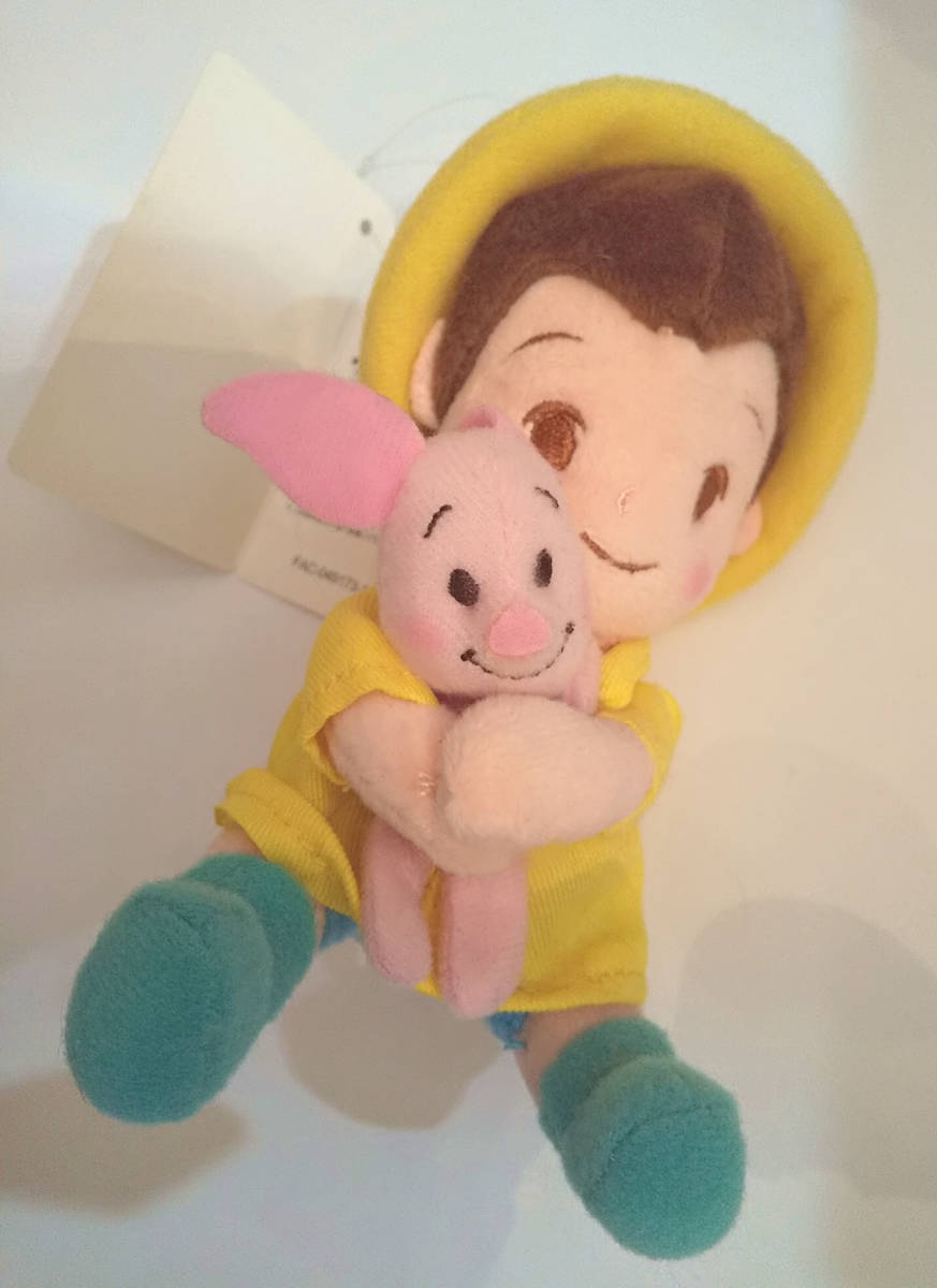 平成レトロ超超希少ベビーぷーさんとクリストファー・ロビンぬいぐるみキーチェーン 未使用】【正規品】くまのプーさん クリストファーロビン キーチェーン