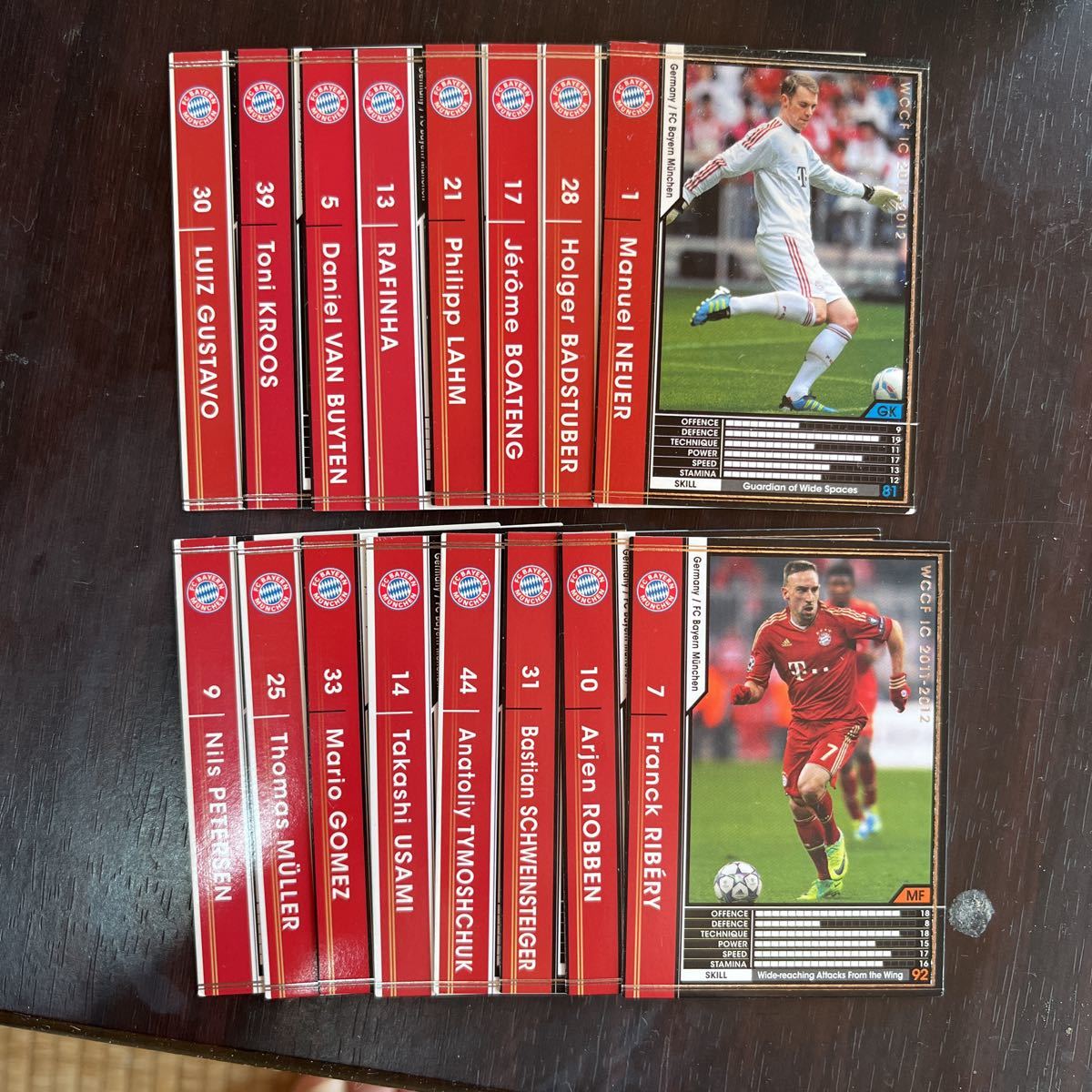 やや傷や汚れあり】WCCF 11-12 バイエルン・ミュンヘン セット