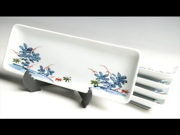 流】館林源右衛門 染錦波千鳥 口取皿五客 TI633 2026年最新